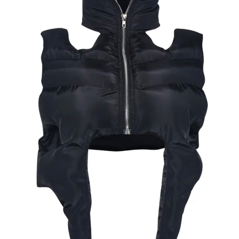 Black irregular vest